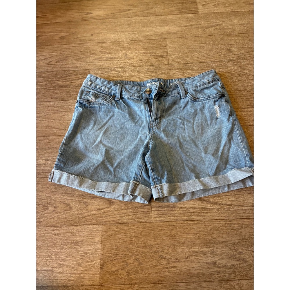 Sonoma Goods for Life Womens Boyfriend Denim Shorts Light Wash Blue Size 10